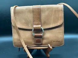 Fossil Leather Crossbody Purse With attached Wallet organizer