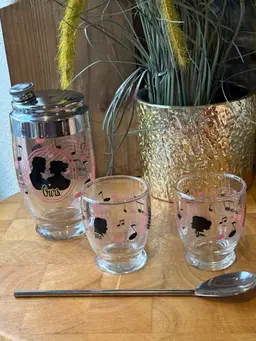 “Our Song Still Plays” Vintage Musical Cocktail Shaker Set