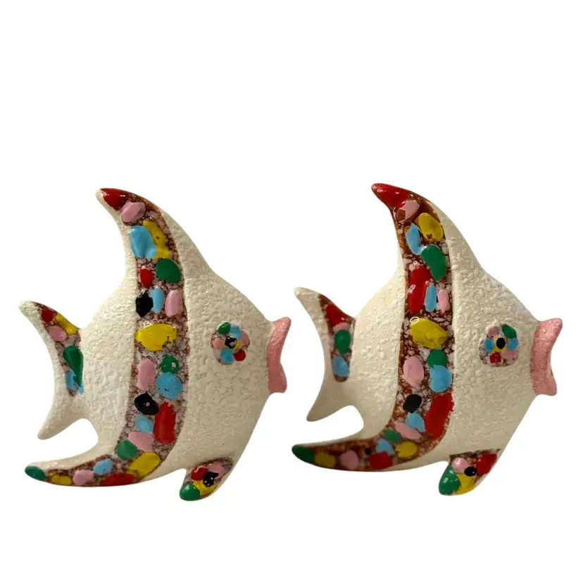 Reid Angel Fish Salt And pepper Shakers
3-1/2β T x 3-1/4β L