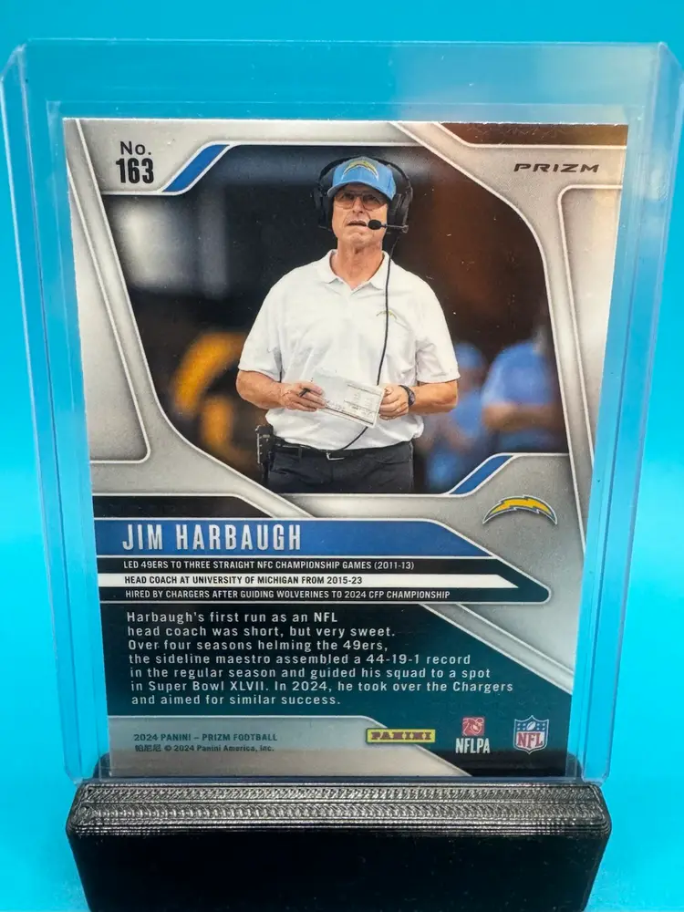 Jim Harbaugh Prizm Silver Los Angeles Chargers
