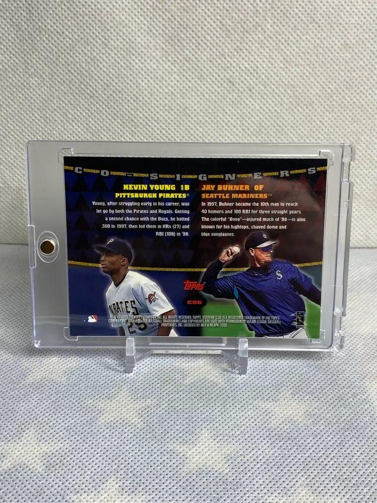 Jay Buhner & Kevin Young Dual Auto 1999 Topps Stadium Club Co-signers