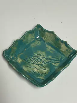 Fish Dish! Art Pottery Trinket Dish-