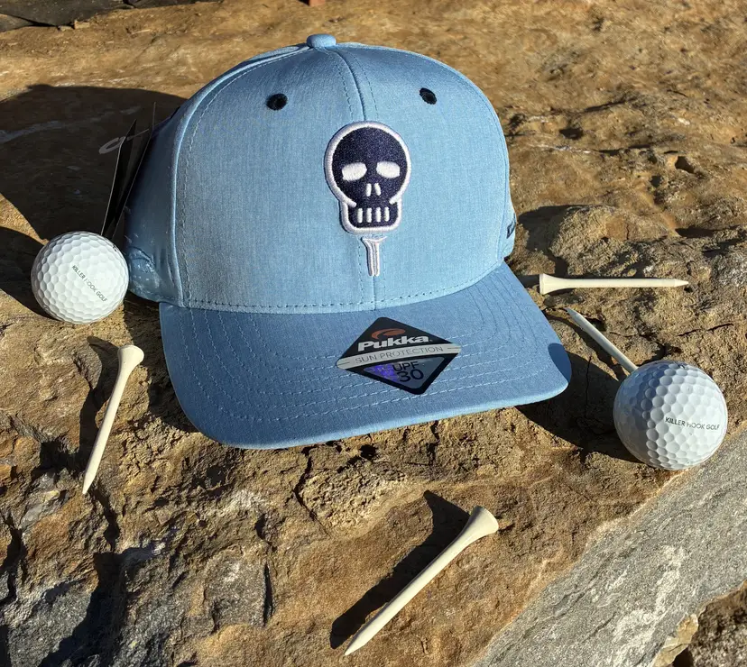 Killer Hook Golf Hat (Light Blue w. Navy Logo)