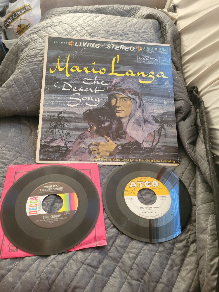 Mario lanza, bing crosby and bobby darin records
