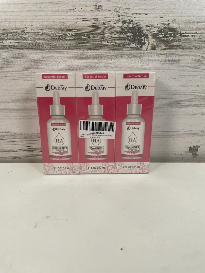 3 Pack Rose Hyaluronic Acid Serum For Face Anti Aging