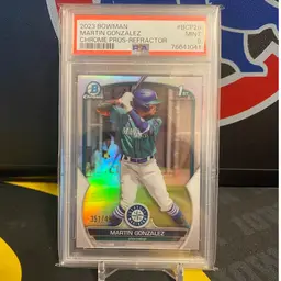 2023 Bowman Chrome Martin Gonzalez Refractor PSA 9 Seattle Mariners