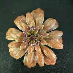 VINTAGE COOKIE LEE FLOWER BROOCH