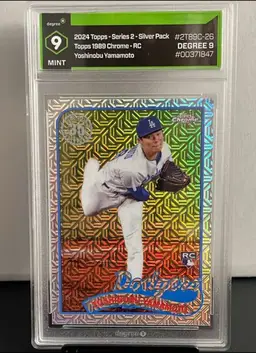 2024 Topps Chrome Yoshinobu Yamamoto RC Degree 9