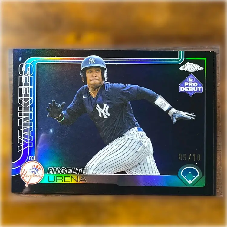 2025 Topps Pro Debut Engelth Urena Black Refractor /10 Yankees
