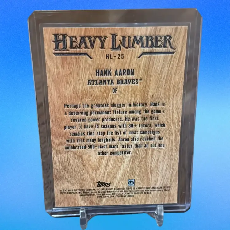 Hank Aaron Topps Series 2 Heavy Lumber SSP Atlanta Braves