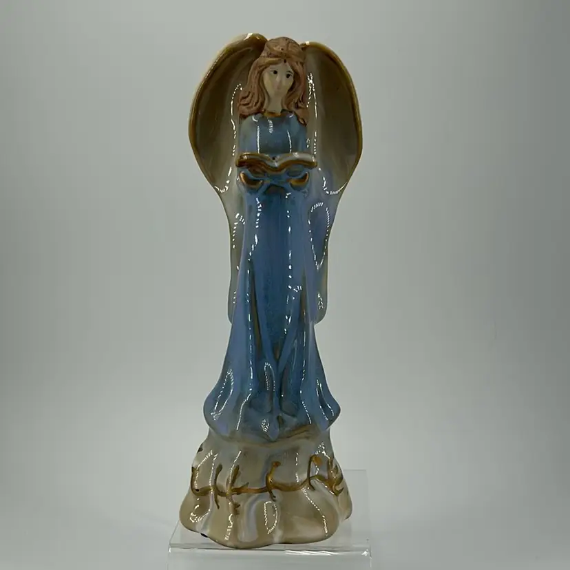 Ceramic Angel Figurine With Book