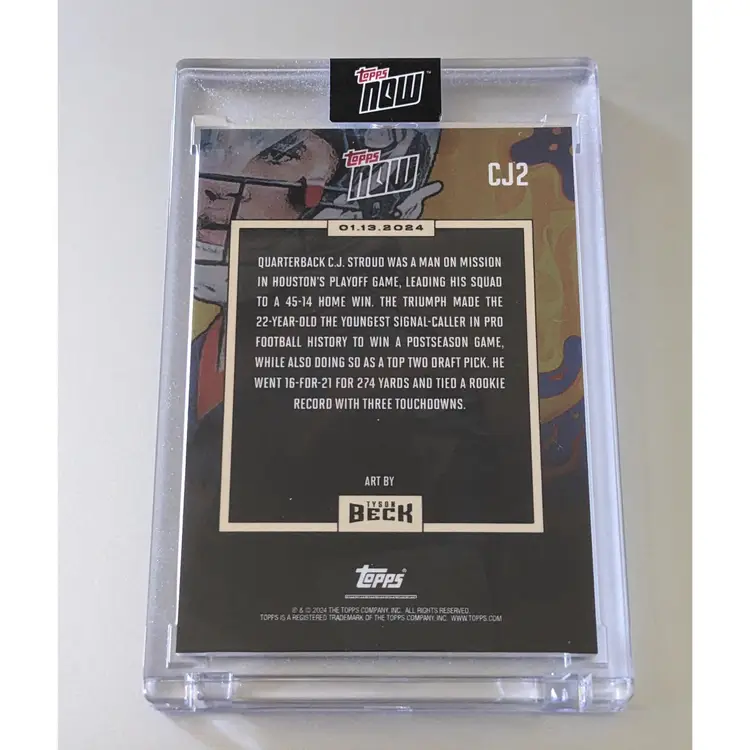 CJ Stroud 2023 Topps Now X Tyson Beck - RC Rookie Youngest QB #CJ2