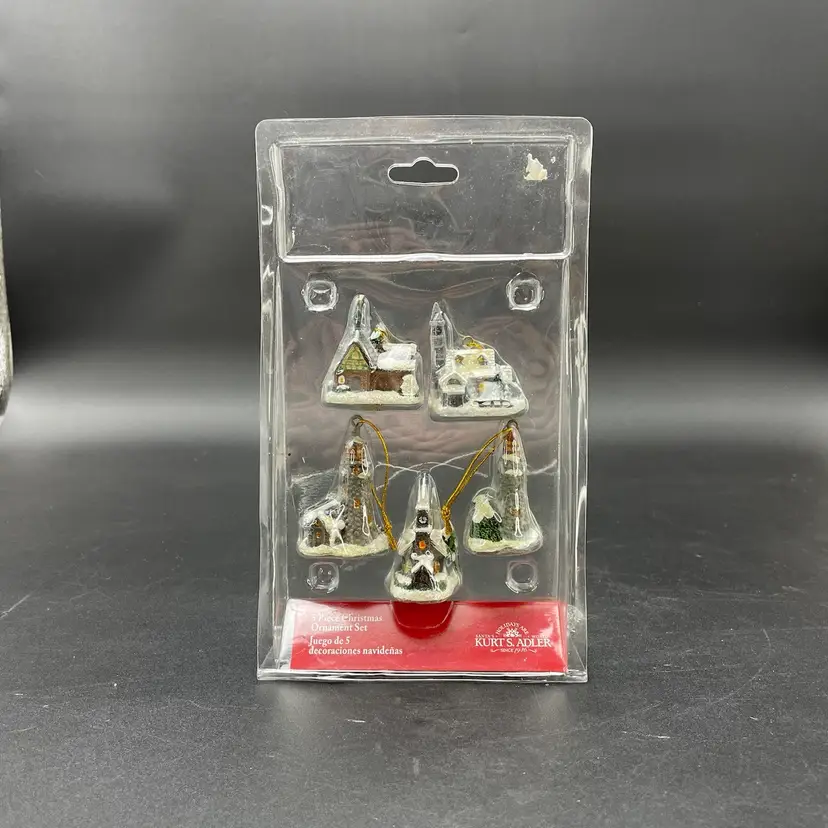 Kurt Adler Thomas Kinkade Miniature Lighthouse Christmas Ornaments VTG