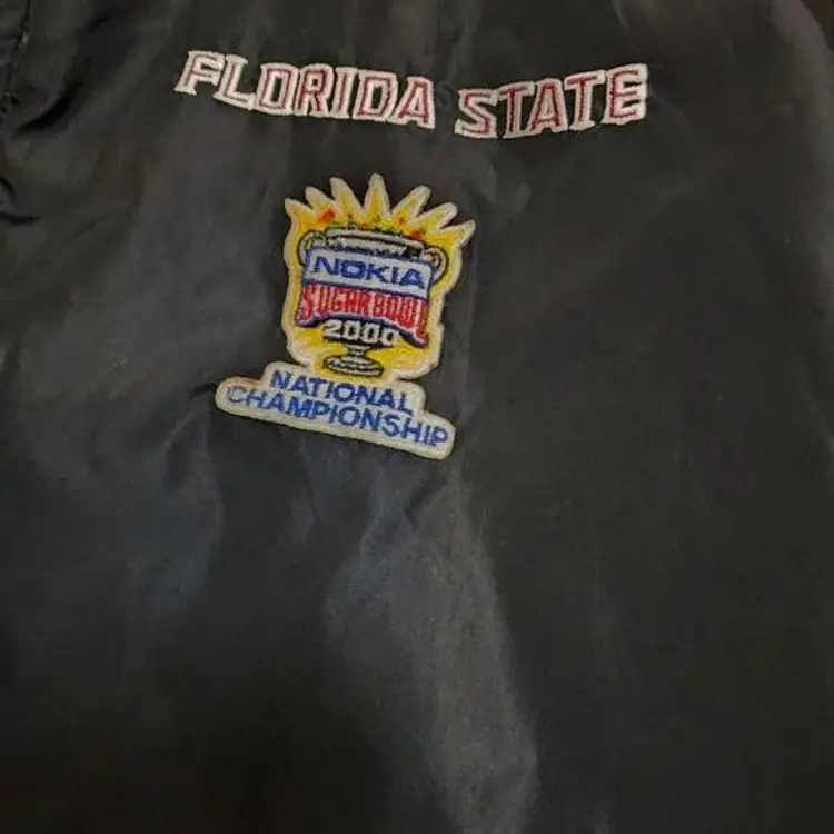 Vtg NCAA Nike Nokia Sugar Bowl 2000 FSU Seminoles Zip Front Jacket Men Medium
