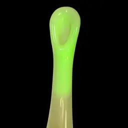 Vintage Fenton Custard Glass GLOWS Pedestal Panel Swung Vase