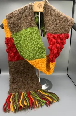 Made By Me Hand knit Wool Scarf And Matching Hat