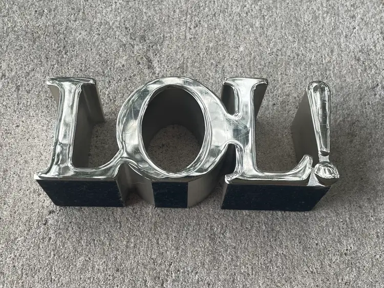 Stainless Steel "LOL!" Paperweight