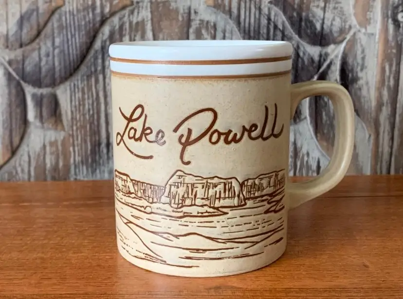 Vintage Lake Powell Collectible Souvenir Stoneware Coffee Mug