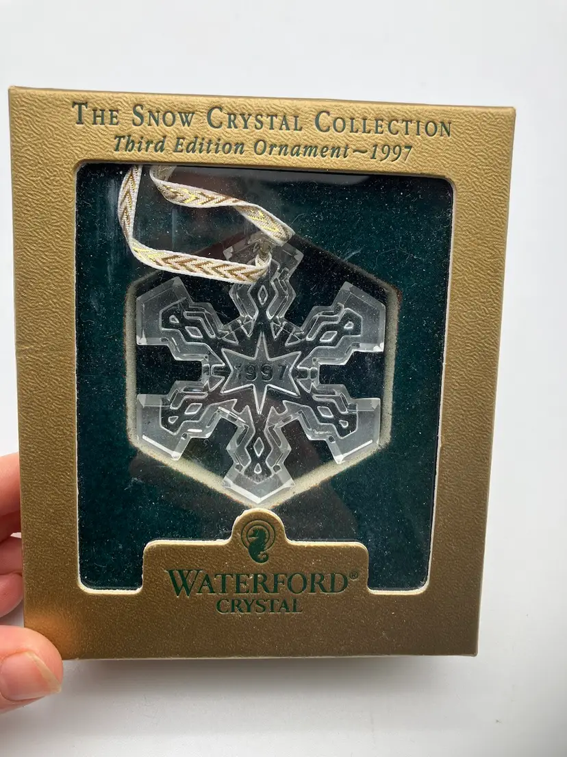 BIN - Waterford Crystal 1997 Snow Crystal Collection Ornament