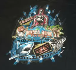 Vintage Universal Studios t-shirt Florida E.T & Terminator Jaws Men In Black
