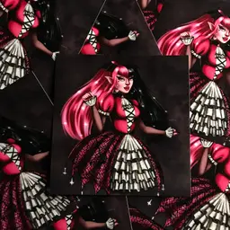 Draculaura 4x4 Art Print | Monster Cartoon Mini Art Print