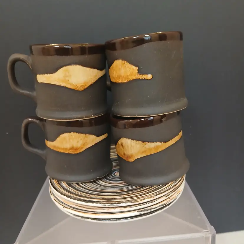 Expresso Cup and Saucer - Set of 4 - France - Salins Les Bains