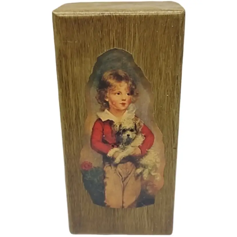 Master Simpson Boy and Dog Decoupaged Wood Storage Box