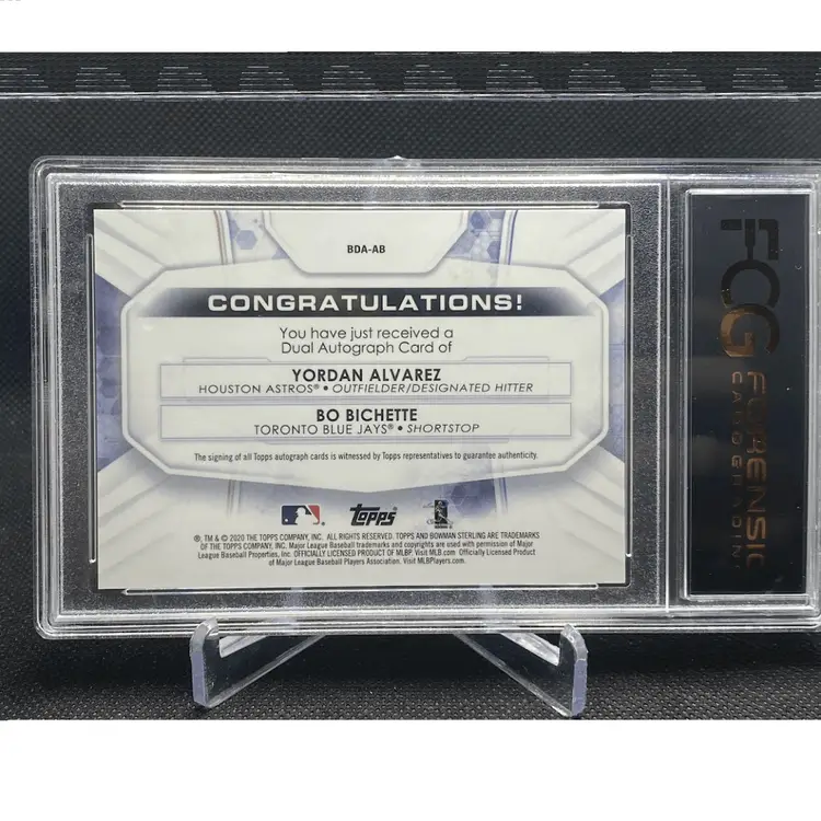 2020 Bowman Sterling Yordan Alvarez / Bo Bichette Dual Auto /25