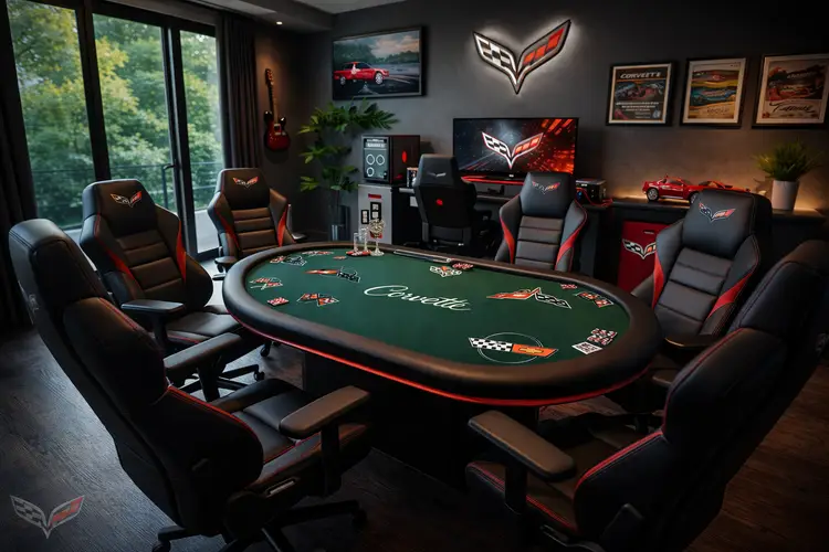 Corvette Poker Table Topper – Premium Casino-Style