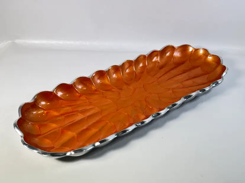 Peony 14" Retangular Tray in Spice By Julia Knight