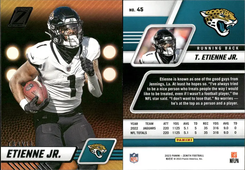 Travis Etienne Jr. Rookie Lot Of 17 Football Cards Jacksonville Jaguars CC22