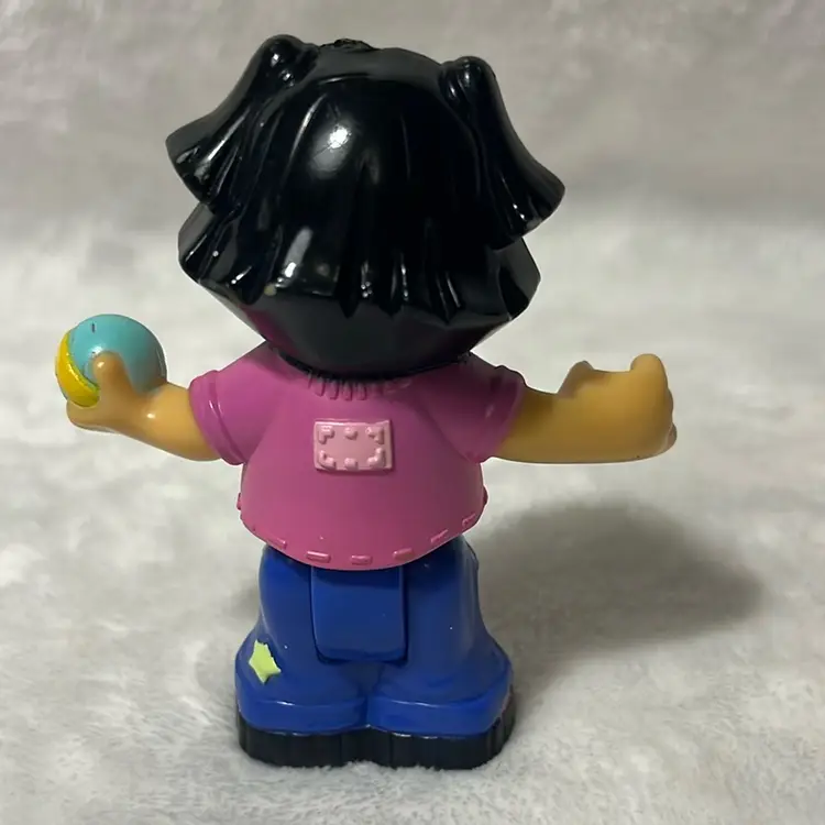 Fisher Price Little People Bendable Sonya Lee Figure w/ Cat Shirt