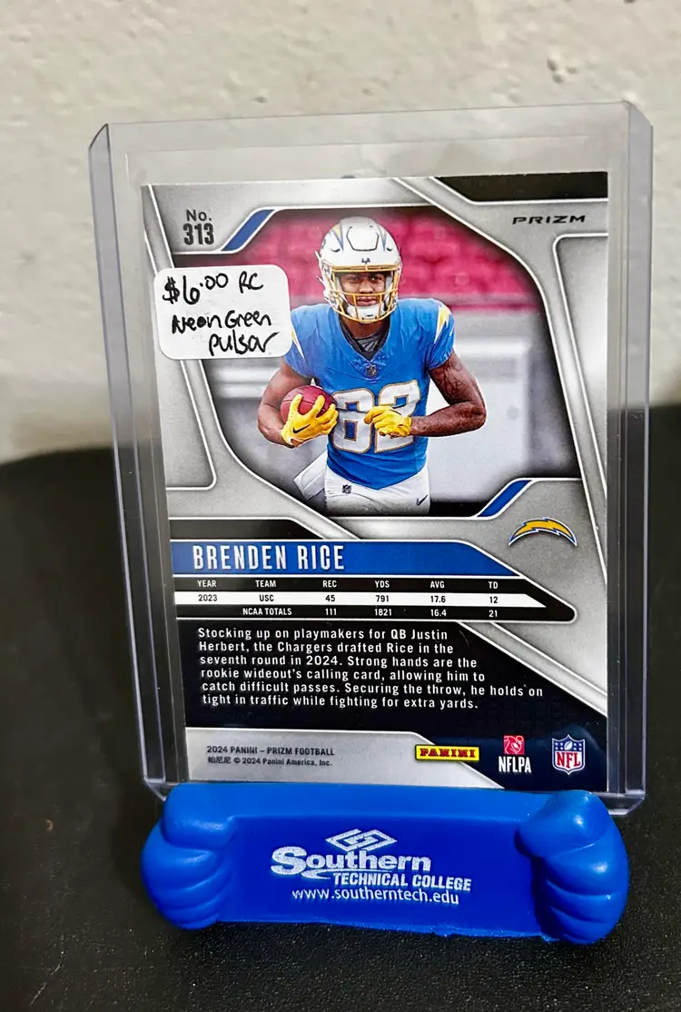 #313 Brenden Rice Rookie Card 2024