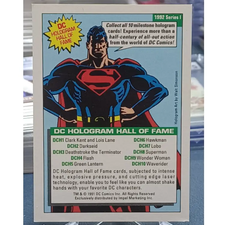 1992 DC Comics Impel Waverider Hologram Hall Of Fame Milestone DCH-10