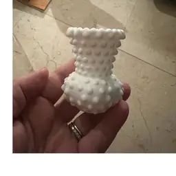 Pre Logo Fenton Milk Glass Hob Nail Toothpick Match Holder