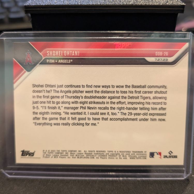 2023 Topps Now Shohei Ohtani Shutout Doubleheader Bonus Card ODB-26 - Los Angeles Angels - c122