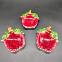 Vtg Franciscan Apple Tea Bag Plates Lot of 3