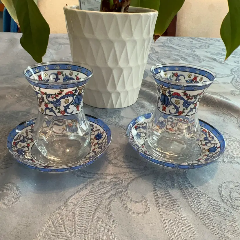 Vintage Turkish Tea/Coffee Cups And Saucer Set