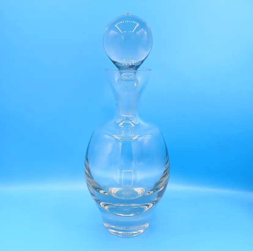 Krosno Crystal Decanter and Stopper, Single Flaw, Designed by Svend Jensen