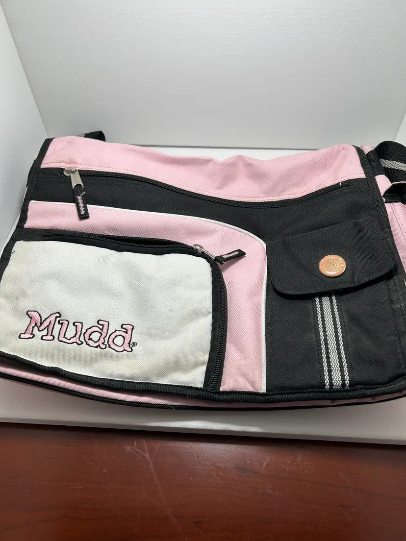 Mudd Pink and Black Messenger Bag