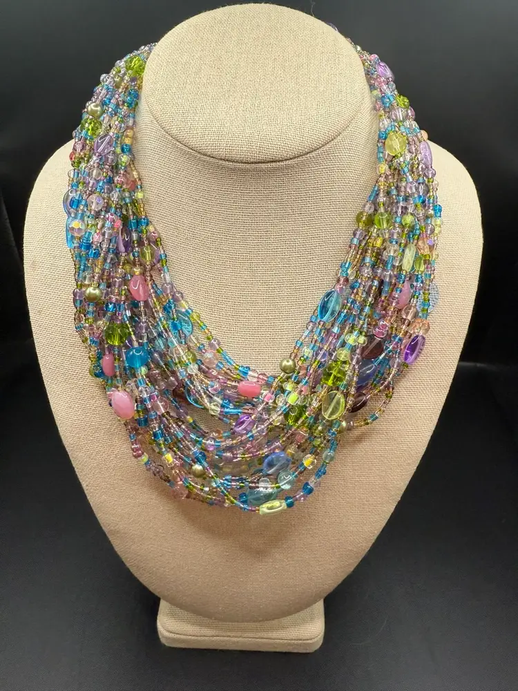 Joan Rivers Multi Stand Glass Bead Necklace
