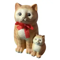 Momma Cat And Baby 5 1/2” Tall