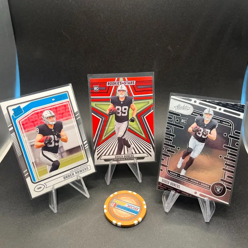 Brock Bowers 2024 RC 3-rookie Card Lot 2024 Las Vegas Raiders