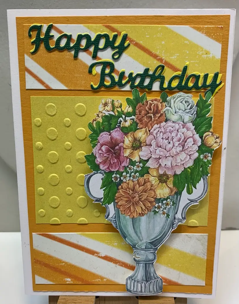 Happy birthday floral greeting card