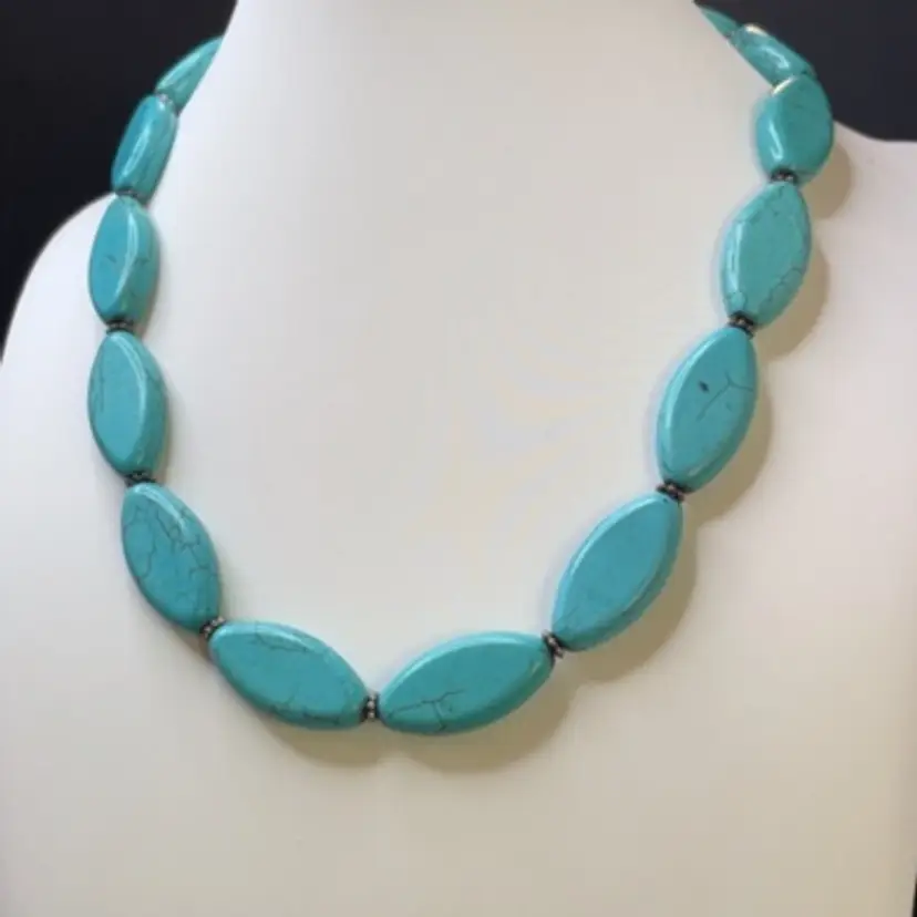 Died How Light Necklace With Silvertone Beads