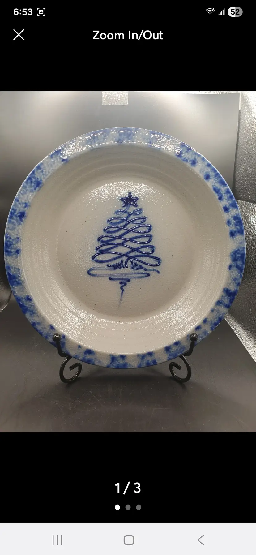 Eldreth Pottery Christmas Tree Plate