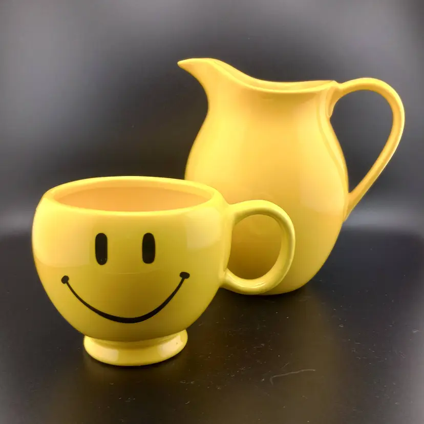 Teleflora Smiley Face mug and Sunny Day pitcher
