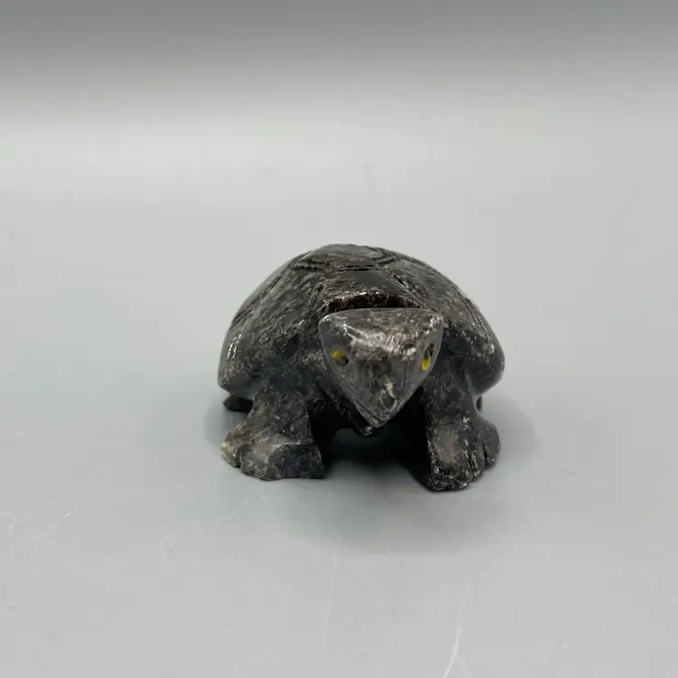 Miniature Black Stone Turtle Figurine