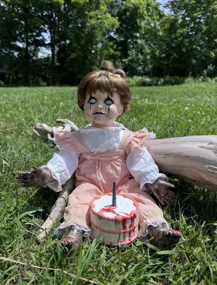 Horror Doll Patty Cakes Creepy Horror Scary Halloween Doll OOAK (One Of A Kind)  16” Hand Painted Stage Prop or Halloween Decoration