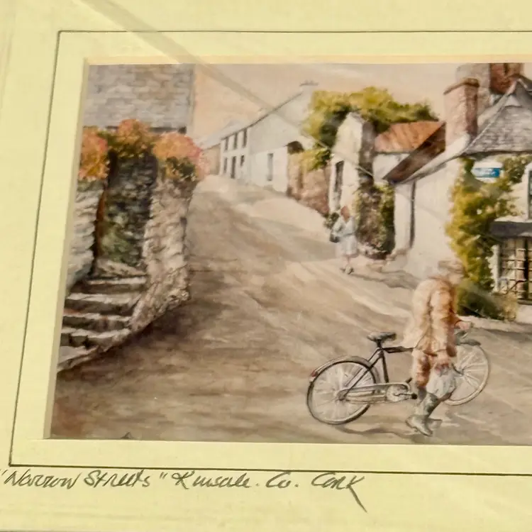 Streets Of Kinsale County Cork Ireland Matted Signed Print By Philip Gray New